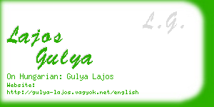 lajos gulya business card